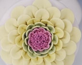 Lidded Pottery - Keepsake Box - Decorative Art -  Sculpture -Yellow - Flower - Modern - Wedding Gift Idea