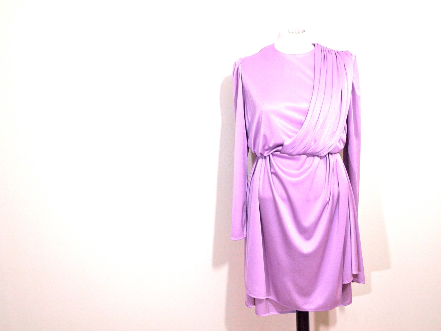 1970s Vintage Mindy in Lavender Disco Dress