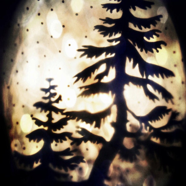 Surreal Woodland Photo "Group of Two" Collage Photo - Winter Woodland - Dreamy Forest - Fine Art Photography - Animal Silhouette