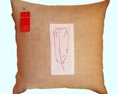 Square Linen Cushion Cover - Feather