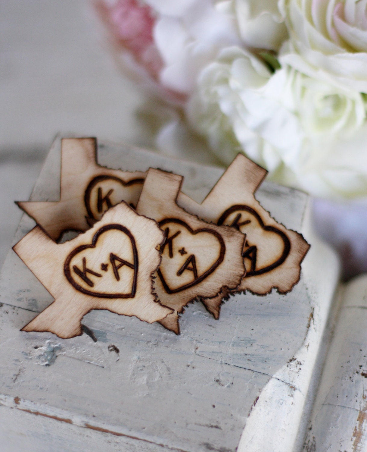 Texas State Personalized Wedding Pin Boutonniere SET OF 5 (item E10618)