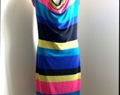 OOAK Colorful cowl neck dress