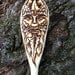 Greenman Spoon - Pyrography on Wood - Made to Order