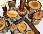 Waldorf Wood Building Blocks  Old School Style  Tree Blocks