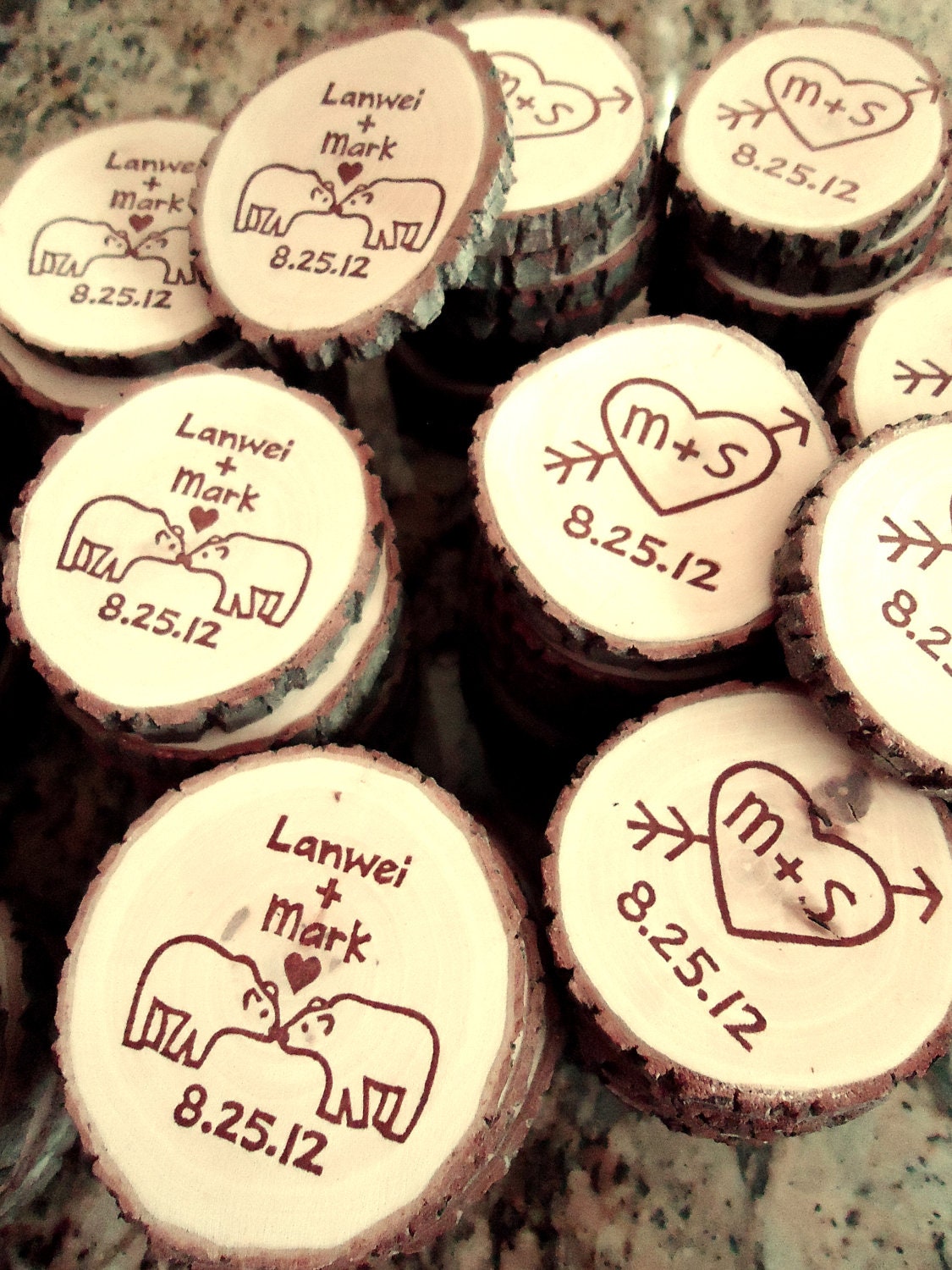 Save The Date Magnets  100 Heart and Arrow Magnets