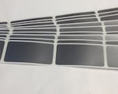 50 Silver Rectangle 1 x 2 inch scratch off labels stickers for games and promotions