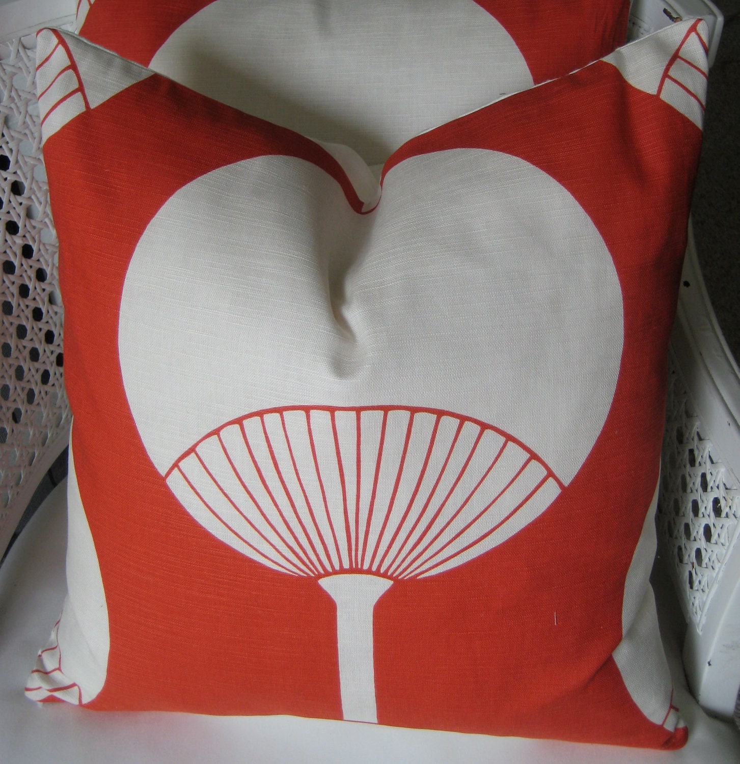 RED KABUKI pillow covers fabric by Thomas paul one 20 inch accent pillow toss pillow cover
