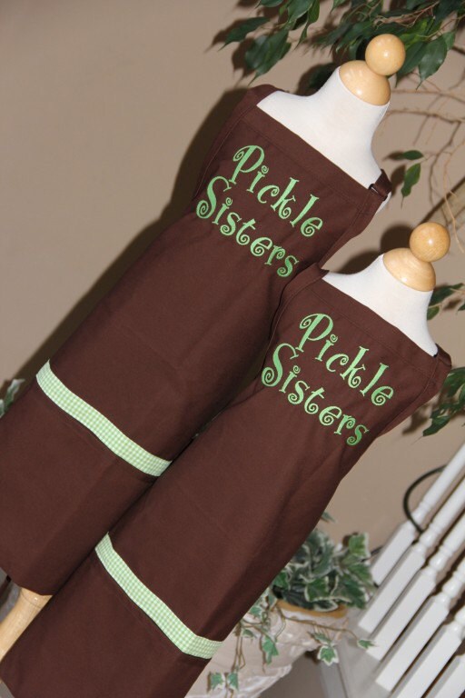 Personalized Embroidered Adult Apron CUSTOM wording or BUSINESS name
