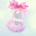 Sparkly Pink Silver and White Polka Dot Princess Birthday Party Hat