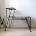 Vintage Early Mid-Century Wrought Iron Hairpin Wire Mesh Bench