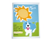 Thinking of You Greeting Card featuring a Smiling Beagle and a big Sun Paper Goods Stationery