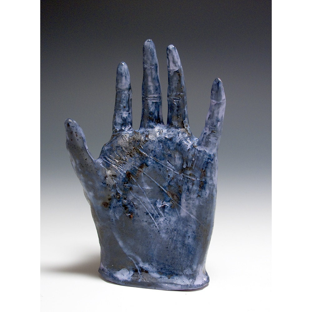 Hand Sculpture - Penland Blue