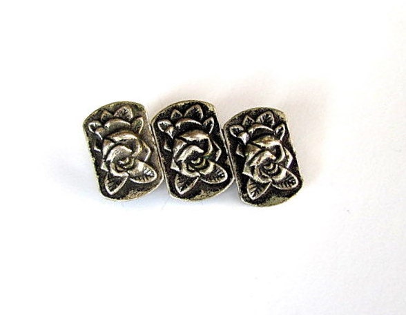 Silver Rose Brooch Pin
