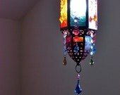 Moroccan Style Gypsy Mutli-Colored Electric Lantern MADE TO ORDER