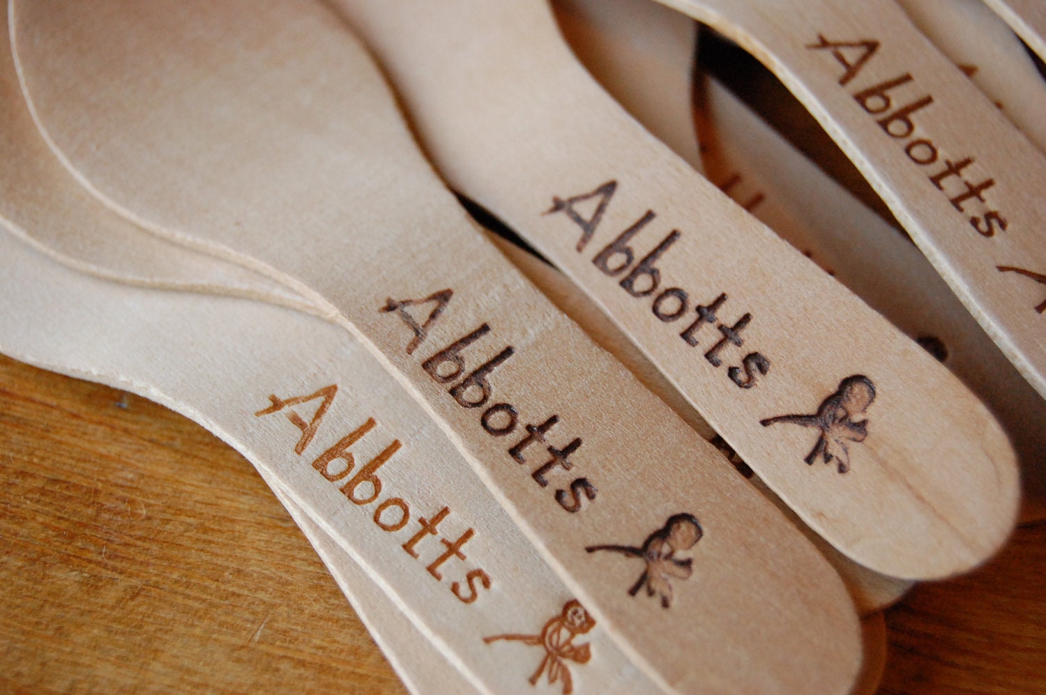 Vintage Abbott's Ice Cream 29 Bentwood Spoons Milford Delaware Sundae Party - freshvintagemarket