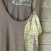 Cocoa and Pale Yellow Feathers Tri-Blend Racerback Tank Top