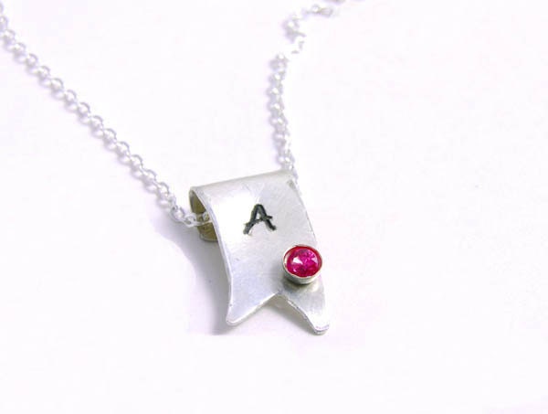 Personalized Monogram Necklace, Sterling Silver Initial Jewelry, Family Birthstone Jewelry,  Graduation GiftsNecklace