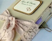 Rustic chic wedding guest book custom colors personalized, Medium