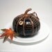 The Raven Pumpkin 122, black decoupage pumpkin, Halloween, Fall decor, noir, macabre, goth