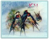 Christmas Photograph Card Bird Family Joy