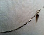 silver spike chain anklet
