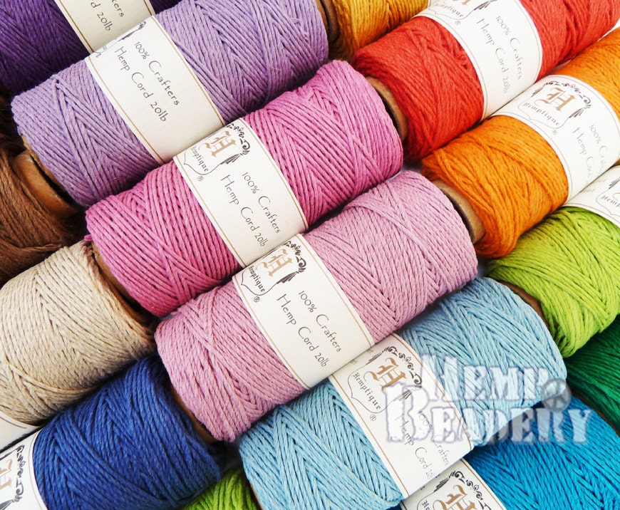 Hemp Cord, 6 Spools, 1mm, Macrame Cord, Colored Hemp, Bracelet Cord, Cords, Hemp Twine