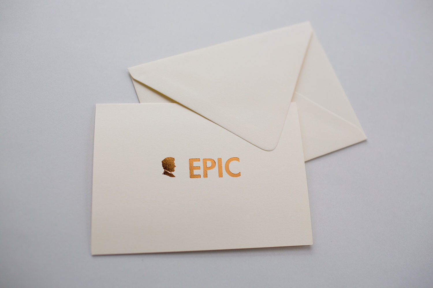 Epic Abe Foil Stamped Card