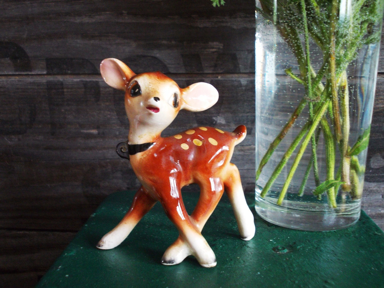 Japan Lipper & Mann Figurine Baby Deer Spotted Fawn Bambi Original Sticker