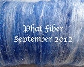 Phat Fiber Sept 2012  - Cinderellas Dress- Mish-Mash Spinning batt CINMM001 (smooth) - Baby alpaca, Ultrafine merino, Silk, Firestar  - 2 oz