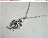 Petite Octopus Necklace / Steampunk Jewelry / Everyday Necklace