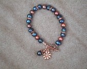 Blue & Copper Pearls