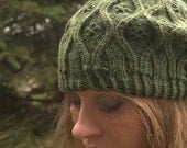 Unique Warm Winter Hat For Women PDF Knitting Pattern  by NinDesigns