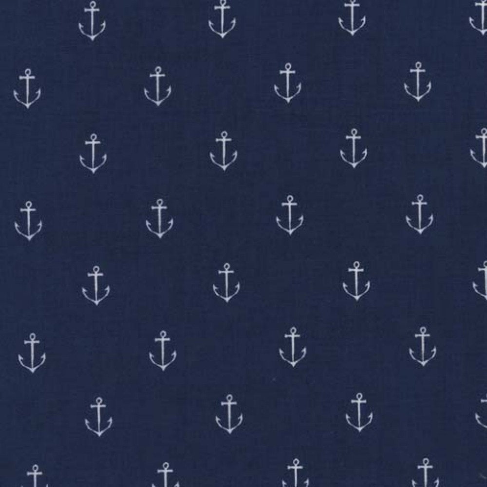 Michael Miller - Anchors Away in Navy - Fat Quarter