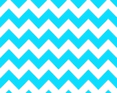 Riley Blake Medium Chevron in Neon Blue  - 1 Yard