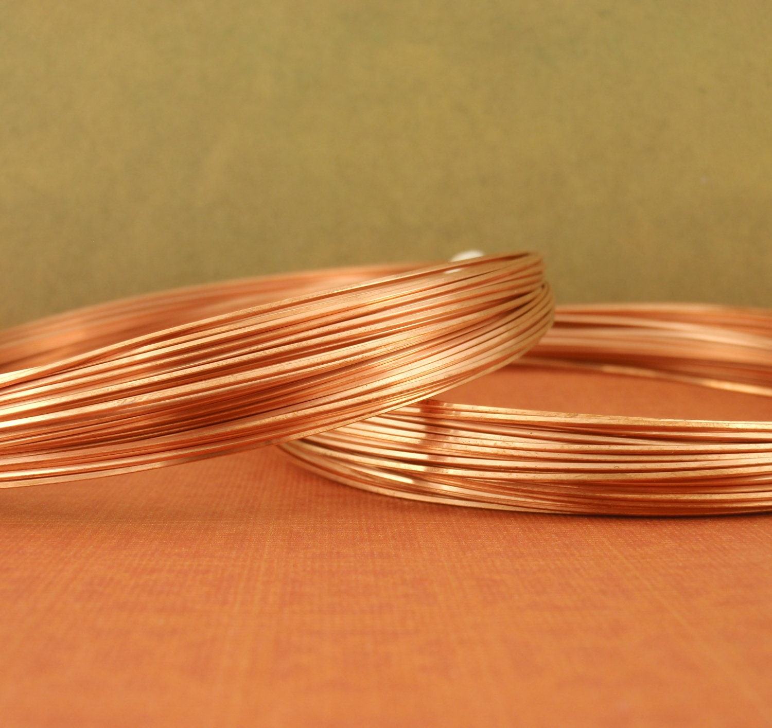 20 gauge SQUARE Copper Wire - Solid Raw Metal - 30 feet - 9 Meters - 100% Guarantee - Half Hard