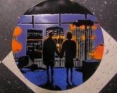 Marla Singer with Tyler Durden in the Last Scene of Fight Club Full Color Spray-Painted on Record (Vinyl) BUY any 3 RECORDS get a 4th FREE