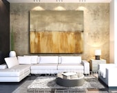 Massive Original Modern Art  Contemporary Abstract Taupe Cream Organic Painting  44X60 FREE SHIPPING