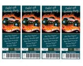 Personalized Printable Hot Wheels Race Monster Truck Ticket Invitation Download