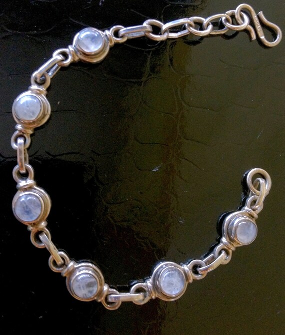 SUPER SALE. Sterling Silver 925 Moonstone Bracelet, beautiful