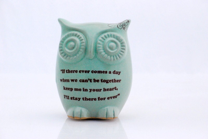 Owl  Winnie the pooh quote on mint  friendship - IN PRODUCTION