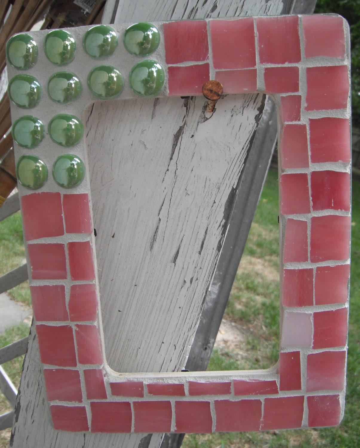 Frame - Mosaic - Pink and Green