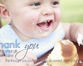 Baby Blue Printable Digital Photo 4x6 Thank You Card