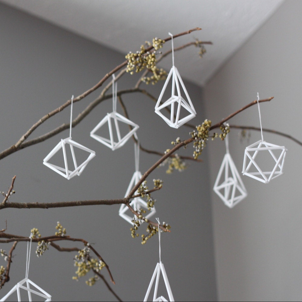 geometrische Weihnachtsbaumanhänger - Himmeli -