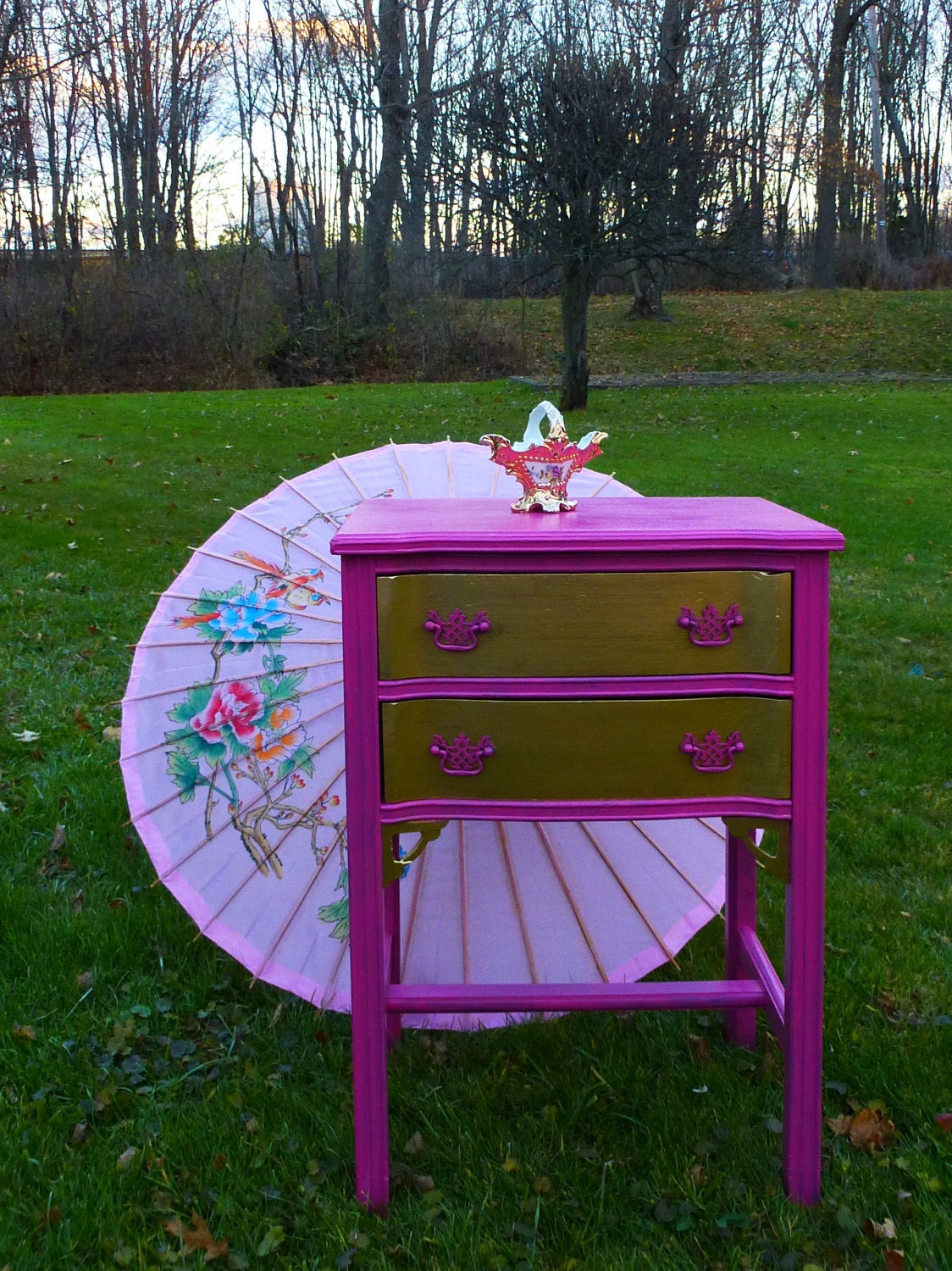 Paris Boudoir Nightstand Poppy Cottage