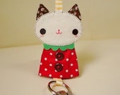 Strawberry kitty key cover