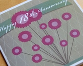 Customizable Anniversary Card - Violets