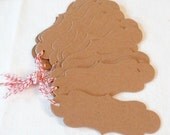 Baroque Extra Long Gift Tags - One dozen tags