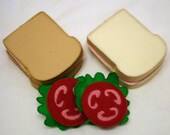 Wool Felt Play Food - Ham and Cheese Sandwich