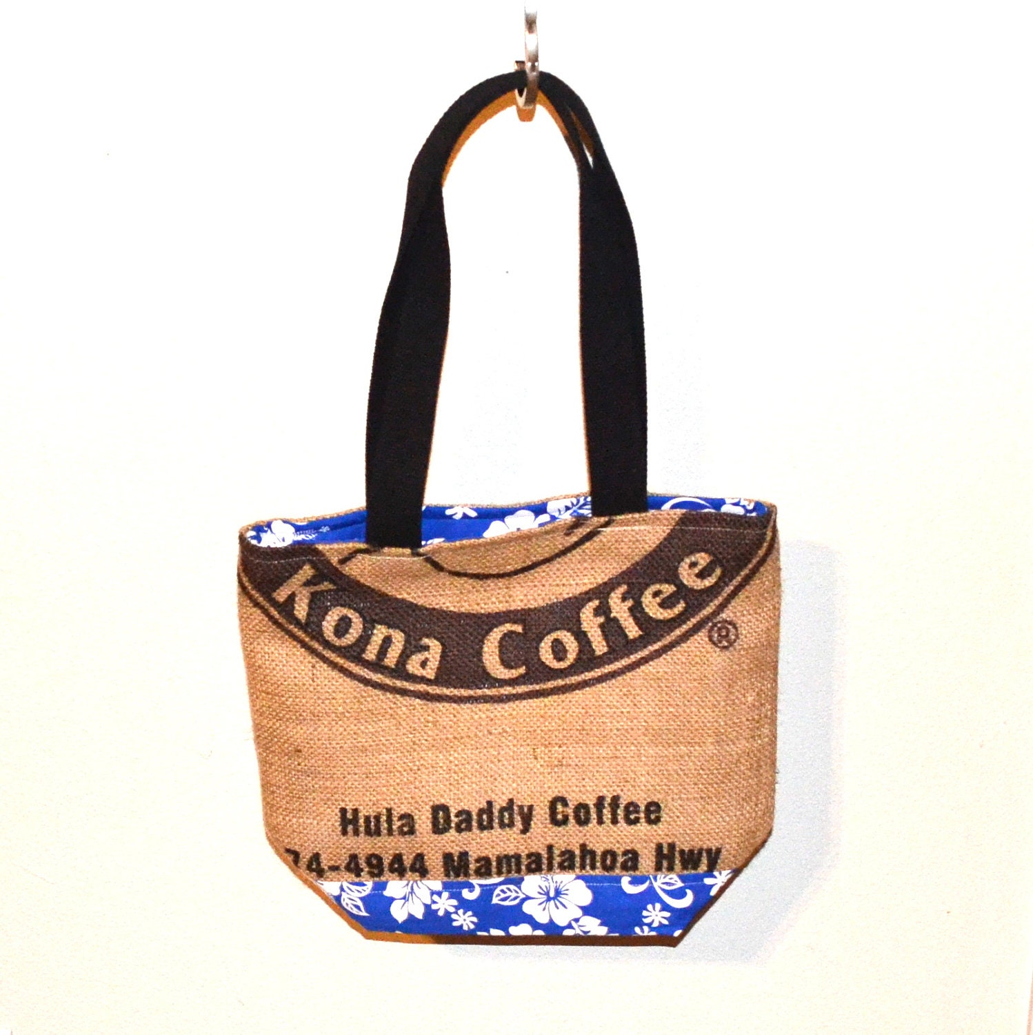 Small Tote - Hula Daddy Recycled Kona Coffee Bag