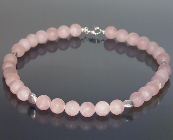 Frosted Pink Quartz Necklace